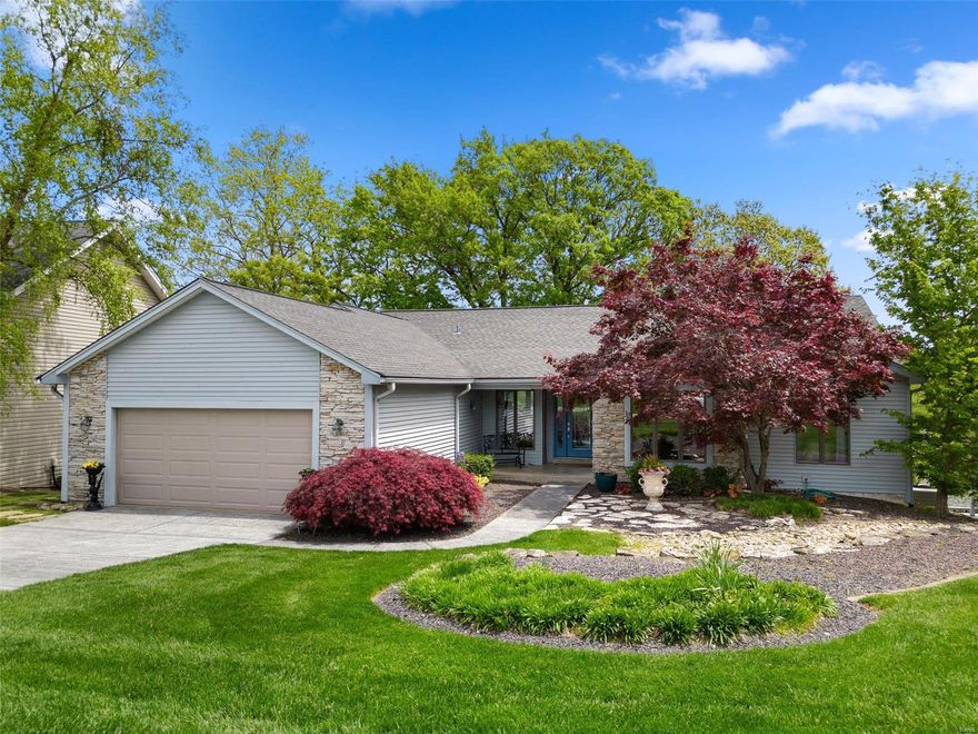 Enjoy spectacular, panoramic, waterfront views from this 5 BD, 3 BA, open ranch in Lake St. Louis. Featuring a gourmet Kitchen, huge Great Rm with vltd clngs and beams, a Sunroom overlooking the lake, main flr Office, finished W/O lower level, composite deck, stamped patio w/outdoor Kitchen, newer dock and lift (2 yrs old) and more. With over 3,700 s/f of finished living space, this lakefront beauty will not disappoint!  Features inc custom cabinets, granite c-tops, subway tile b-splash, SS appl, drawer micro, dbl wall oven, 2 dishwashers, gas c-top, bev center, 2 bev refrig, frml DR, projector and 110 inch drop down screen, wrought iron stair spindles, Mstr retreat w/sliding door to the deck, lux Mstr Bath, jetted tub, custom tile shower and W/I closets. The finished LL has a Flex Rm, 3 BD, shared bathroom, Fam Rm and large Flex/Rec Rm. There is approx 3736 s/f of finished living space in this amazing home. You must see this home to appreciate all it has to offer. Vacation every day! Additional Rooms: Sun Room