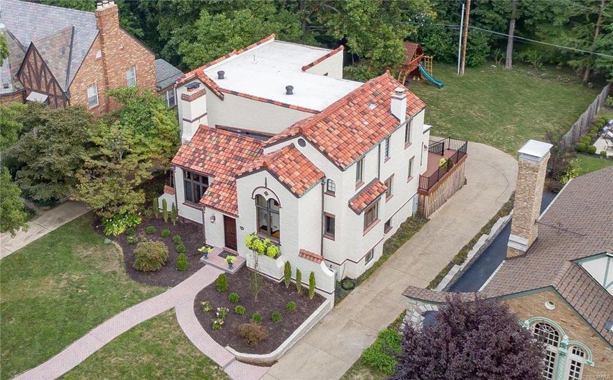 Spectacular home in prestigious Claverach Park! 6 Bd/4.5 Bth w/4500+ sqft. Renovated/major addition in 2013 (Architect: Lauren Strutman/Builder: PJ Prifti). 2sty Great Rm, w/decorative fireplace, Juliette balcony & arched doors to Sitting Rm; Family Rm w/picture window & door to deck; gourmet Kitchen w/custom cabinets, granite, pantry, SS appliances (fridge stays), Breakfast Rm, Powder Rm & formal Dining Rm. Main floor Master Bd w/walk-in closet & luxury Bth w/claw foot tub & double headed shower. 2nd Flr w/5 Bds & 2 full Bths. Finished LL w/Rec Rm, Bonus Rm & Bth. Highlights: zoned HVAC, custom window treatments, recessed lights, alarm, sprinklers, O/S 2-car tandem garage & 1-car garage. Relax on deck & admire backyard, or take a stroll thru the park-like neighborhood. Perfect for entertaining! Great location–walk to Clayton’s, restaurants, shops & galleries; or short drive to Wash U or Forest Park. Close to hwys! Top-rated Clayton Schools!