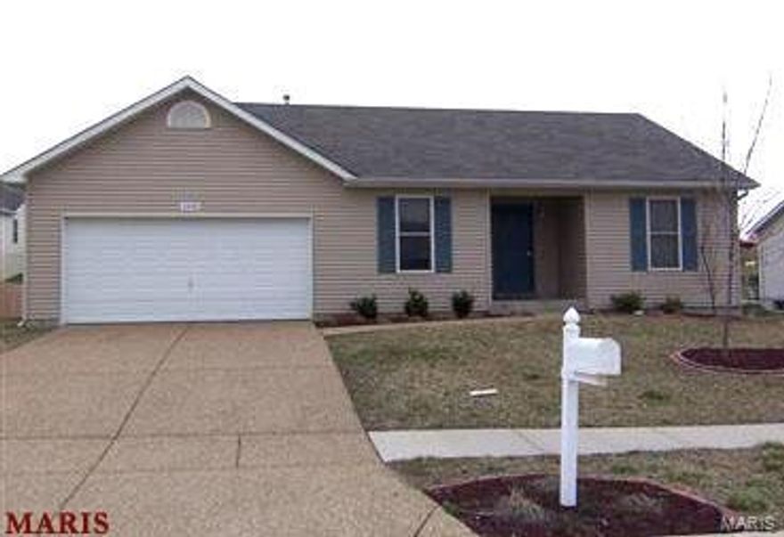Cozy ranch with neutral decor! The covered front porch and newer landscaping welcomes you as you enter this home. The master suite provides huge walk-in closet and full bath with new lighting. The entire home was painted in 06 and all of the fixtures replaced. Their is neutral carpet in the dining area, living room and all three bedrooms. The kitchen is bright with white on white appliances. The dining room provides access to patio and large flat yard. The open stairwell leads to clean and dry basement.The driveway is aggregate concrete and there is a two car garage. This home is located in family friendly Stone Meadows subdivision and is within walking distance to elementary, middle and high school. Subdivision pool with child water park, tennis courts and clubhouse!
Minimum 600 credit score, no exceptions. Small pets OK with additional $250 security deposit Available Dec 1.
$1200 security deposit and first month rent due at signing.