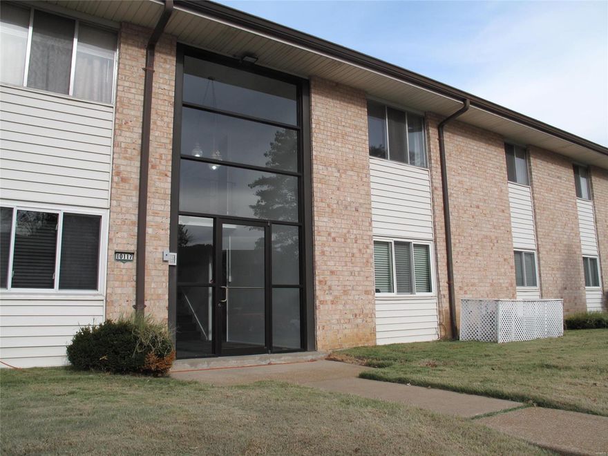 Welcome to hassle free living in this move in ready 3 bedroom, 1 bath, All Electric upper condo unit with 984 square feet of living space ready for new owners!  New lit ceiling fans in all bedrooms and luxury vinyl plank flooring in dining room and hallway! Neutral paint and carpet.  Built in microwave, dishwasher and refrigerator with ice maker all stay!  Convenient 1st floor community laundry with storage closet to host your laundering supplies.  Condo also includes a basement storage locker.  Monthly $235 fee covers:  water, sewer, trash, inground pool,  convenient assigned parking space right in front, community clubhouse, landscaping/lawn, snow removal and some insurance!  Located in the top rated Lindbergh School District along with being centrally located to shopping, restaurants, grocers, movie theater, bowling and skating /recreational activities!  Owner providing 1 year home warranty for new owner's peace of mind!  Stop by today before this is gone! Location: Upper Level