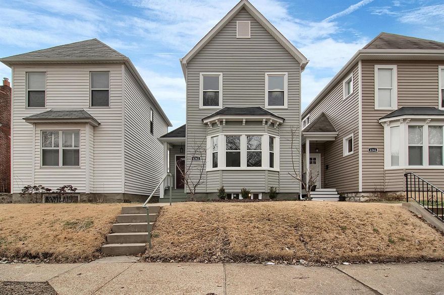 CITY LIVING AT ITS FINEST. Fully rehabbed on Juniata in TOWER GROVE SOUTH. This home has it all: new exterior, new kitchen and bathrooms, new carpet and hardwoods throughout, contemporary paint scheme, H/E furnace...the list goes on. But seriously, lets talk LOCATION. This house is close, but not too close (you know what I mean), to Hartford Coffee, Tower Grove Park, 3 Monkeys, Amdam Tavern, and everything else that is cool on Morganford and Grand. Score mad indie cred from friends and family by skipping all of that and hitting Tower Pub or walking down to grab a burger at Stella Blues. Yeah, this house is IN IT. Room on the main floor could be used as a bedroom or maybe you meditate in there?  Whatever, man, keep the energy positive and MAKE THIS HOME YOURS TODAY!