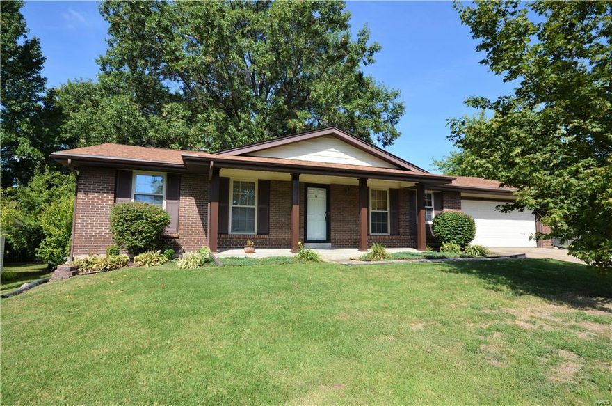 Cozy RANCH home with 3 bedrooms and 2 full baths is ready to be your 'home'. The main level has been freshly painted in a neutral color and has new carpeting. Kitchen and Breakfast Room have oak cabinetry, stainless steel appliances, including a refrigerator, new counter, new sink, ceramic back splash, ceramic tile floor, French doors leading to the covered patio and large level fenced yard. Master bedroom suite has a full bath and new carpet.  The Lower Level is partially finished with a Rec Room and Family Room.  The pool table is to stay too!  There's plenty of room for storage.  The washer, dryer and freezer are ready for your use.  The 2 car garage is over sized, has extra storage and door leading to the back yard.  Don't miss out on this move-in ready ranch! A MUST SEE!
