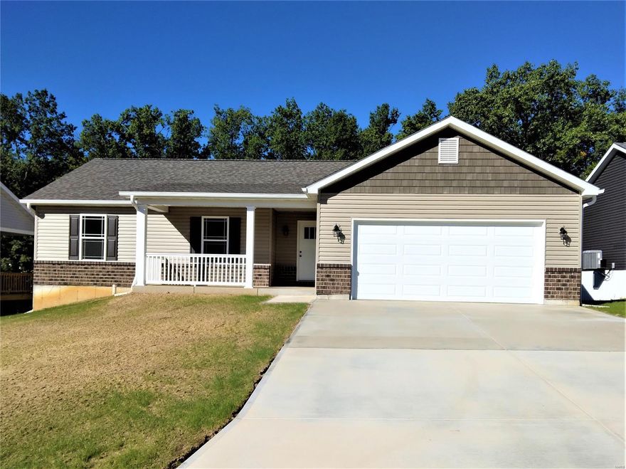 "BACKS TO WOODED COMMON GROUND" Ranch Home Just Waiting For New Owners* Exterior Offers Vinyl Siding* 1/4 Brick* Enclosed Soffits & Fascia* Coach Lights* Covered Front Porch 18 x 6* Grids On Front Windows* Extended Driveway (Garage Width)* Architectural Shingles w/Ridge Vent* Oversize 2 Car Garage & Backs To Treed Common Ground* Interior Offers 3 Bedrooms & 2 Full Baths* Vaulted Great Room* Ceiling Fans* Custom Cabinets w/Soft Close Drawers, Stainless Appliances, Built-In Microwave, Smooth Top Stove & Pantry* Walk-In Closet* Bruch Nickel Light Fixtures & Door Hardware* Double Vanity In Master Bathroom* Walk-Out Lower Level With Rough-In Bath* Builder Offers A 2/10 Warranty On All His Homes* To Much To List But A lot Of Home For Your $$$$* "BACKS TO WOODED COMMON GROUND"* Photos are of a different home but the same floor plan*