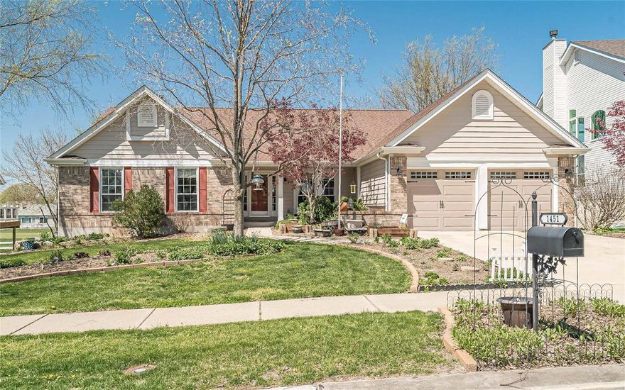 METICULOUSLY MAINTAINED W/EXQUISITE RENOVATIONS! Overlooking the 15th fairway, this 4BR/3BA vaulted great rm ranch has amazing, park-like, GARDEN OASIS YARD. Foyer flows gracefully to den, formal dining rm & sun-drenched great rm that opens to gazebo ceiling brkfst rm showcasing garden & GOLF COURSE views. Custom kit boasts beautiful cabinets, pull out drawers, granite counters, wetbar, ss appliances & center island w/brkfst bar. Master ste has walk-in closet w/custom organizers, newly remodeled lux BA w/HEATED TILE FLOOR, adult height double bowl vanity, FREESTANDING TUB & sep shower. 2 lg BRs w/closet organizers, full BA & laundry w/custom storage rounds out mn flr. Partially fin walk-out LL has a rec rm, 4th BR, full BA & tons of storage. Patio backs to perennial paradise easily maintained by sprinkler sys. Add’l Updates: garage floor ‘20, solid core siding ‘17, driveway ‘17, some carpeting ‘18, some windows ‘17,garage door system ‘15,laminate wood floors ‘12 & the list keeps going!