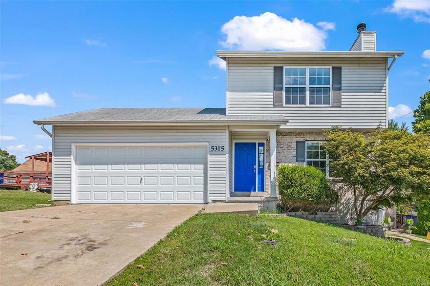 Welcome home to this 21-year-old, 2 story home in Affton! The interior has had a complete make over just in time for you to get settled before the cold weather does! Beautiful wood floors and a wood burning fireplace greet you when you walk in. The kitchen has been recently updated with tile back splash and granite countertops. There is a large dining area with additional storage, planning desk and 3 pantries! There is a slider out to the deck and large partially fenced yard. The recently updated half bath with bidet rounds off the main floor. The 2nd floor has a master suite with an updated full bath. New carpet in all 3 bedrooms and the hall bath is also updated! The basement is unfinished but could easily make a great office or classroom. The exterior has maintenance-free vinyl siding and a covered front porch. The back yard is large enough to add a pool and still have room for a nice lawn. Newer HVAC and WH (2020) Playset can stay. Don't Miss!