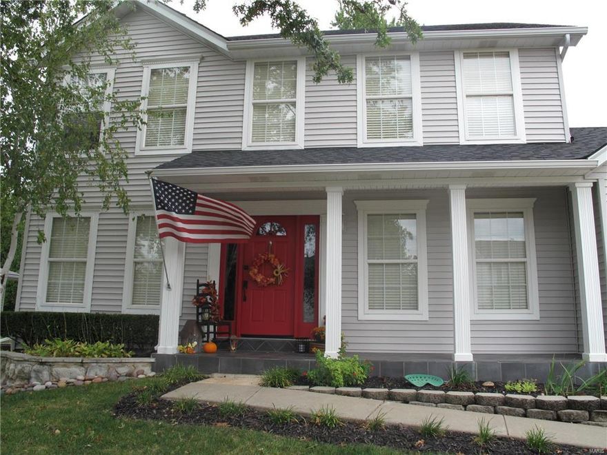 Come see this Stunning 2 Story, 4 Bed, 2.5 Bth Home Ready for New Owners!  23 Years Young-No Thru Traffic Here-Located on a Dead End Street! This 1 Owner Home Has Been Meticulously Maintained! Enjoy the Space of the 4' Extended Concrete Driveway.  Professional Landscaping Front & Back Yards.  Recently Installed Solid Oak Flooring Greets You at Entry&Flows Thru Main Floor(including closets!)into Kitchen,Breakfast Rm,1/2 Bthrm,All Hallwys&Main Floor Laundry Rm! HUGE 5 Bay Window Warms the Living Rm. Lit Ceiling Fans Throughout! All Kitchen Stainless Steel Appliances Stay-including Refrigerator! Say the Word&All Window Treatments Stay! Newer:Roof, Siding, Soffits, Fascia, Carpet w/Upgraded Pad (throughout home!)  Backyard Offers Unlimited Entertaining Space with Large 31'x29' Custom Stamped Patio w/Huge Firepit to Warm for Our Coming Fall Evenings.  Room to Spare w/the 24' Long Bowed Seating Area!  The Amenities List Goes On & On & On Stop By to View Today