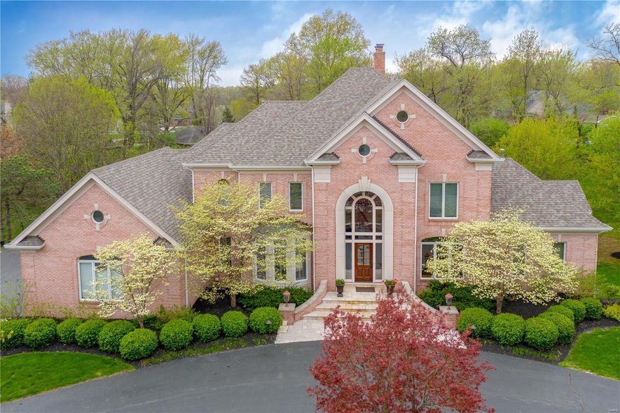 Nestled on a prized 1 acre lot in the Frontenac gated community of Manderleigh Estates, this meticulously maintained home has an elegant yet understated vibe! A 2 story that can live and feel like a ranch with everything on the main for the head of the household. A mstr suite tucked away as its own private enclave includes a sitting room & gorgeous marble bath.Wood flanked study fit for a king, elegant DR & dramatic LR with soaring ceilings are the hallmark of the home & blend seamlessly into the kitchen & hearth rm -the heart of this home! Back staircase, 3 addtl bdrm suites with jack-n-jill complete upper. Partially fin LL with study, addtl bdrm and full bath complete LL. This walkout space in LL also has loads of unfin space and roughed-in fireplace ready for one to personalize -blueprints avail. A truly fab opportunity to purchase a meticulously maintained home with stellar proximity to schools, hospitals, highways and all that Frontenac has to offer! 24 hr notice to show.