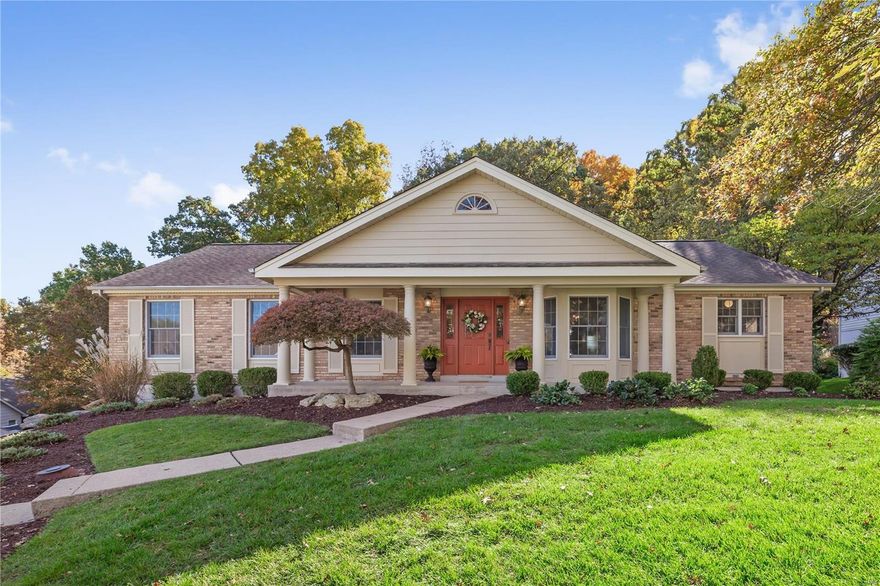 Beautiful ranch home! Open floor plan w/ freshly painted interior & new carpeting (2021) throughout & gleaming hardwoods. Soaring vaulted ceiling with/ wood beam accent. Elegant dining room features bay window & updated light fixture w/ access to kitchen. Kitchen includes hardwood flooring, new faucet, refreshed lighting & leads to breakfast nook w/ bay window. Inviting great room boasts gas fireplace w/ brick surround, new carpeting & french door access to spacious deck & premium wooded view. Master bedroom is relaxing retreat w/ new carpeting & ceiling fan & on-suite bath w/ new Pergo flooring, updated faucet/hardware, new lighting & toilet. Three addl beds, updated hall bath & main floor laundry closet complete main level. Extra living space in LL w/ rec room, addl sleeping area & full bath w/new Pergo, vanity, mirror, lighting, faucet & toilet! High-efficiency HVAC 2019 & oversized garage w/insulated door & vent free gas heater! Rockwood schools! Subdivision pool and tennis!