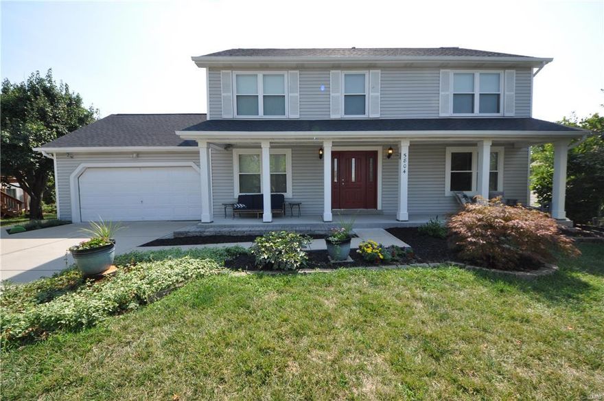 Well maintained 4BR 2.5BTH 2sty home in sought after Saddlebrook subivision w/large, fenced in backyard on quiet cul de sac in Francis Howell district. Exterior feat oversized porch looking over lush front landscaping & a new roof. Entry foyer w/gleaming wood floors leads into open center hall plan w/formal dining rm to the left & formal living rm to the right. Open & spacious great rm w/bay window & brick WB FP leads to built in shelving looking into bkfst rm, laundry & kitchen area w/ceramic tile flooring & newer light fixtures. Bkst rm w/sliders out to deck w/gate. Kitchen w/granite countertops, breakfast bar, pantry, SS appliances & appealing tile backsplash. 1/2 bth on main level. Upper level includes master bdrm suite w/walk in closet & full bth w/dbl sink vanity, tub & sep shower. 3 add'l spacious bdrms & full bath on upper level. Partially finished walk out LL includes possible 5th bdrm, & rec rm space. Walks out to patio & HUGE backyard perfect for entertaining. MUST SEE!