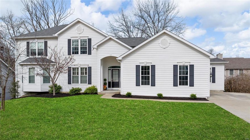 !!!REDUCED!!!  This one owner has all the bells and whistles! Live in prestigious Frontenac & Ladue School District! A 5-bed 4.5 bath 1 1/2 story luxury home with a 2 story great room & big breakfast room open to a custom gourmet kitchen. Has Shiloh Cabinets & range hood, pot filler, Apron sink on center island, Dacor gas range, Stainless Steel KitchenAid built-ins and Granite counters to wow you! Plus arched doorways, floor-to-ceiling atrium windows, 8' Solid Core doors, Hickory hand scraped wood floors, spacious Jack and Jill and ensuite bedrooms, organized walk-in closets. Luxury primary suite has a bay window, 2 Walk-In closets, radiant ceramic tiled bath floor, 7' free-standing tub, shower jets & linen closet. Finished walk-out LL w/9' pour, 5th bed and bath!  An expanded Laundry, 2-car OS side-entry garage, 92% triple-zone climate controlled HVAC, Energy Efficient Tankless water heater ++ . A gorgeous 8 yrs new home for today's lifestyle! Did we mention LOCATION!! COOL: 14 SEER+