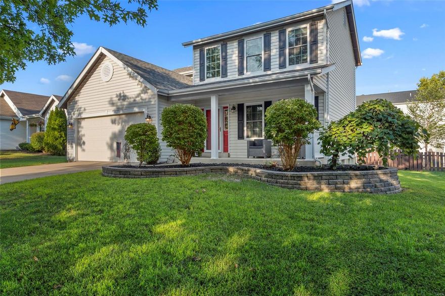 Wonderfully updated and rare 2 story in Ironwood Village! Great proximity to 40/364/70 and Wentzville Liberty Schools! New carpeting on the main AND upper level to be installed prior to closing or seller can offer a credit! Huge family room with plenty of natural light, main level updated powder room and custom kitchen complete with silestone, custom cabinets, soft close drawers, island and breakfast room with even more storage! Sliding door leads to stamped patio overlooking fresh landscaping, large yard and wooden fence! Upstairs is enormous vaulted master suite with his/her closets and full bath along with two bedrooms! The lower level features a rec area perfect for movies/hobbies and a separate room that could be an office, sleeping area or play room! Plenty of unfinished storage area too! This home also features a covered porch, irrigation, insulated garage and upgraded lighting! Newer furnace, roof and windows too!