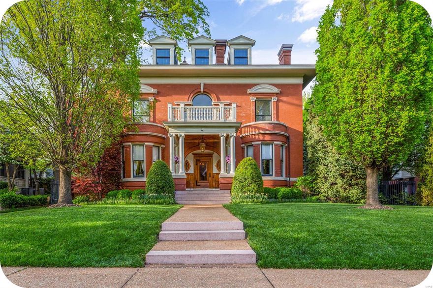 Architectural gem in Compton Heights, offers a blend of original craftsmanship combined w comfort & system updates. You’ll find gorgeous wood trim & floors, fireplaces, chefs kitchen w Viking appliances, custom cabinets, & heated slate flrs.  All baths have been updated (3 w heated floors).  1st floor flows easily among the dual living spaces, round dining room, kitchen, butlers pantry & half bath.  The 2nd floor offers 3 guest rooms, full bath, primary bedroom & bathroom plus a large walk-in closet. The 3rd floor features a 4th guest room, full bath & great room.  Front & rear decks overlook professional landscaping, irrigation,  lighting, & iron fencing.    Past an electric gate is a 2 car garage & pool w new heater. Relax knowing the BIG items are complete: full house tuckpointing, newer roof, fascia, copper gutters, 3 zone hvac, hi-eff boiler, 400 amp electric, PVC sewer, & new water line to street. Your chance to be a part of the next generation of the Compton Heights community!