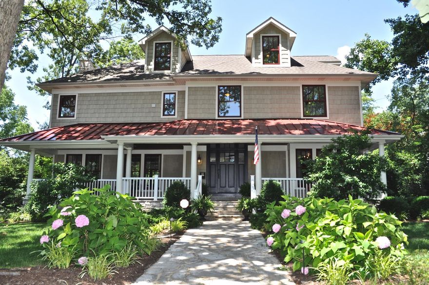 Picture yourself living in one of St. Louis’ greatest neighborhoods, among the large oak trees & quiet beauty. This original 1910 farm house was fully redesigned & custom built in 2006. Enter the property down a flagstone walkway, & approach the residence from the front porch through a custom mahogany door, & into the spacious entry foyer. The open concept 1st floor offers a large great room w/ stone fireplace, & opens to the rear deck overlooking the pool & beautiful garden. The luxury eat-in kitchen features marble counters, chef’s stove w/ pot filler, stnls hood, & warming shelf. The 2nd floor hosts a mstr ste w/ gorgeous bath & custom walk-in closet, & two additional bedrooms, full bath, & laundry room. The 3rd flr features 2 additional bedrooms & a full bath. Additionally, the oversized, htd 3-car carriage house, w/ studio apt, provides wonderful space for guests or a hm office. This stunning home sits on a lvl half-acre of meticulously maintained gardens & gorgeous green spaces. Additional Rooms: Mud Room