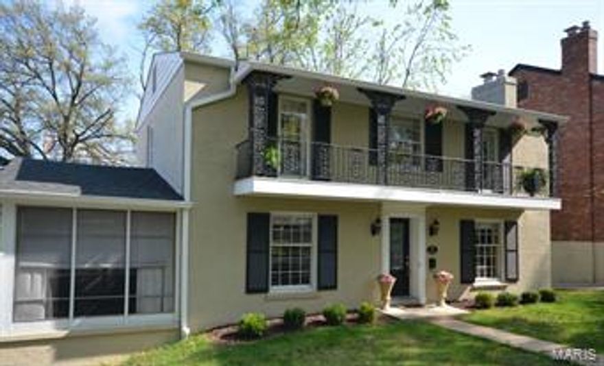 Excellent opportunity to live in one of the best Clayton family friendly neighborhoods. Beautiful updated 3 bedroom home with possibilities for expansion. The updated kitchen opens to a cozy family area perfect for conversations or keeping an eye on the children while cooking. The formal dining has access to the kitchen completing the great flow of the home. Don't miss the updated 1st floor bath just off the kitchen. There is a lovely screened porch off the dinning room to relax after or before dinner in pleasant weather. The porch could also be closed in for a three season room or office. The upper bedrooms are very spacious and share an updated full bath. The lower level is partially finished as a family hang out and laundry area with access to the garage. Walk out to a level back yard and patio. A great beginning family home conveniently located within walking distance to Meramec elementary school. Walk to anywhere in Clayton and enjoy all this fantastic City has to offer !