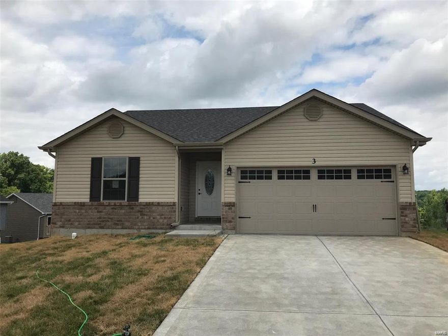 This 1 year NEW home has every upgrade you could imagine! They include vaulted ceilings, rounded corners, granite countertops, all new stainless steel appliances (including fridge), maple cabinets with "soft close", ceramic tile (in kitchen, baths, laundry), brand new carpet, custom neutral colored paint job throughout, framed windows, taller baseboards, adult sized cabinets in bathrooms with marble countertops, walk-in closets, upgraded carriage doors on an oversized 2-car garage with openers, brick mailboxes, 6 panel doors, and upgraded water/light fixtures throughout the house!