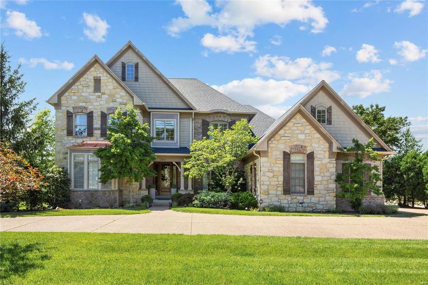 Very large and sunny home for sale, Stunning home in Creve Coeur!! Huge backyard with great sunset views. Extraordinary attention to detail in this gorgeous 1.5 story home. 1st floor offers 10' and 12’ ceilings and wood flooring. Dining room offers arched window and a spacious butler's pantry, perfect for entertaining. Large, open great room features beamed ceiling, wall of windows and fireplace. Kitchen, breakfast room and hearth room are incredible! There is an over sized island with prep area, double ovens, warming drawer and granite counters. Beautiful cherry custom cabinets, some with glass doors. Inviting hearth room welcomes you with its 2 walls of windows and stone fireplace. Gracious main floor master suite with over sized, walk in organized closet. Upstairs offers 3 generous bedrooms and an ample, bright bonus room. New roof and gutter in 2022, additional 2000+ finished basement space with a full bath that was completed in 2021. Owner/Agent.