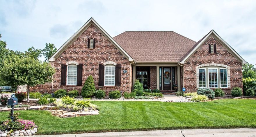 Welcome home to this stunning, care free living, detached, all brick ranch home in Sunset Hills and the Lindbergh School District.  This magnificent, custom built 3 Bed/3 bath home with a 3 car side-entry garage is loaded with high end, quality upgrades that you will be proud to call your own.  Soaring ceilings and a wall of windows welcomes you when you step inside the open floor plan.  The home boasts a spacious great room with a gas fireplace, a gourmet kitchen featuring high end stainless steel appliances and a walk-in pantry.  A large breakfast room with a bay window and a separate dining room adjoins the kitchen.  Walk out to the covered, maintenance free deck and overlook the professionally landscaped yard!  The Master Suite has coffered ceilings, a luxurious bathroom with a walk-in closet.  The lower level boasts the third bedroom & bath, a great entertaining area, wet bar, 2nd gas fireplace and cedar closet!  Location, Location Location!! This beautiful home has it all! Additional Rooms: Mud Room