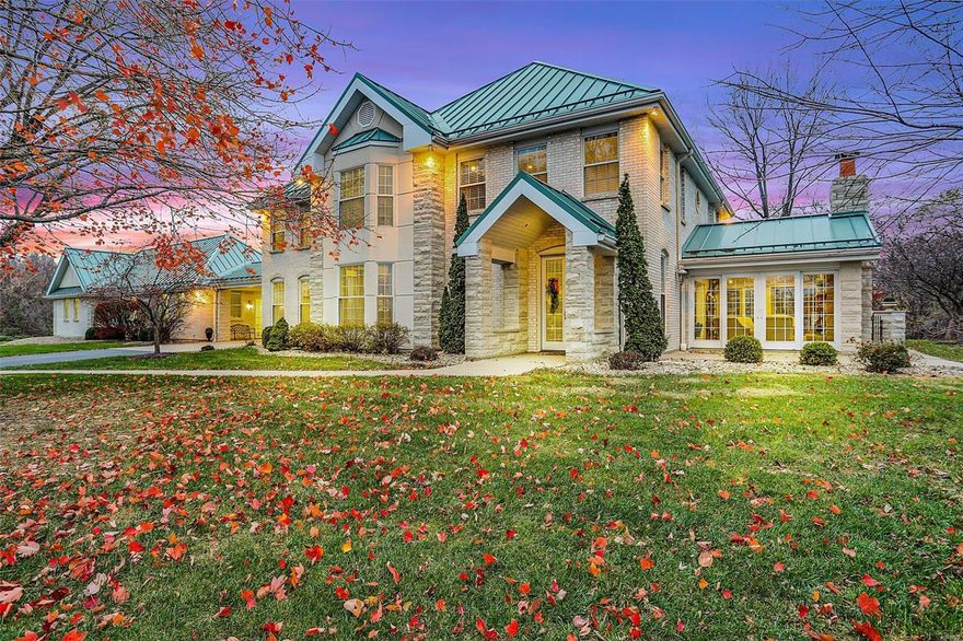 Prepare to be amazed by this stunning custom-built home, offering a blend of modern luxury, thoughtful design & serene living. Situated on a gorgeous 4.7-ac lot in the sought-after Wilkinson Place, this property has it all! Spacious open floor plan perfect for entertaining. Recently updated gourmet kitchen & spa-like bathrooms. Luxurious primary suite w/ own private balcony designed for comfort & privacy. Addl 2 bedrooms & 2 baths on 2nd floor. Flexible layout w/ potential for a mother-in-law suite/extra bedrooms. An incredible 6-car heated garage/workshop for all your hobbies & storage needs. Step outside to your very own outdoor retreat! Beautifully designed patio spaces are perfect for entertaining, relaxing or simply enjoying the outdoors. Historic carriage house is ready for your own personal touch. This home offers the tranquility of country living while being just minutes from city conveniences. Looking for room to grow, entertain or relax, this property is the perfect match!