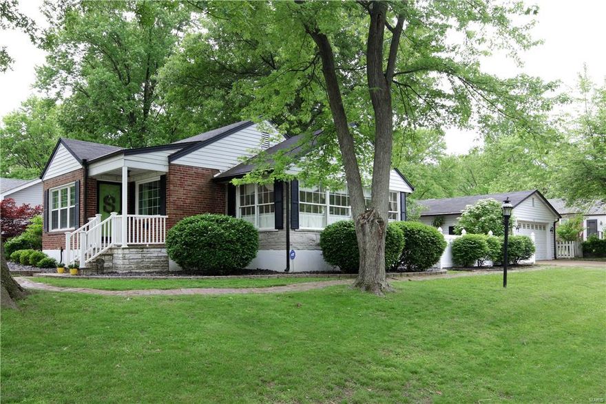 Handsome 3+ bedroom 2 full bath brick and stone ranch in sought-after Webster Groves! Updated kitchen with new stainless appliances (2016) and new granite counter (2016). Updated baths and newer (2015) finished lower level with media area and 4th bedroom and bath adds significant living space (700 square feet). This home boasts hardwood floors, newer windows (2010), a fenced, level backyard with large brick patio and oversized 2-car garage. Walk to schools and Webster Groves rec center!