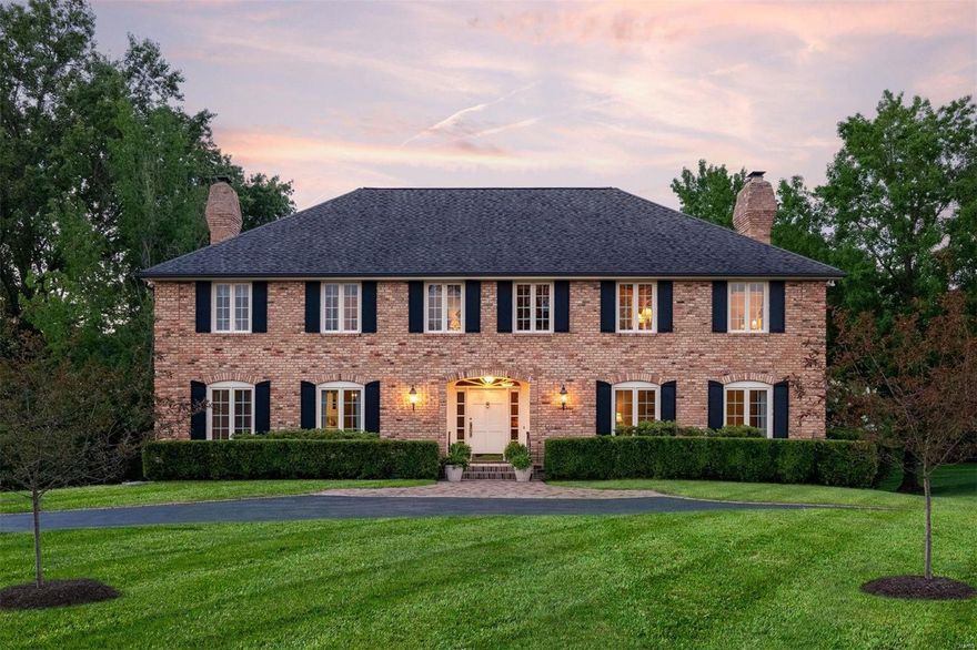 Live your best life adjacent the Bellerive Country Club Grounds with seasonal views of the renowned 18 hole golf course! Positioned on 1.2 private acres, this 5 bedroom / 4 bath home offers an exceptional floor plan for everyday living & entertaining.