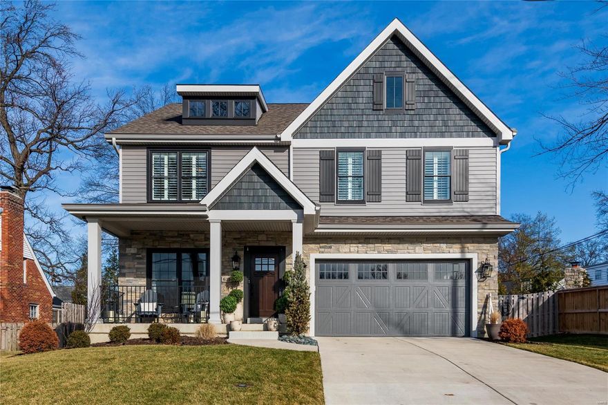 This 2.5-story newer construction home stands out from the rest with its open layout, ample fenced backyard, and finished lower level! Host all your family and friends in the spacious great room anchored by a gas fireplace flanked by built-in bookcases. The show-stopping kitchen features Quartz counters, full size refrigerator & freezer, and an abundance of cabinet storage. 2nd floor Primary Suite rivals the best of the best with dual walk-in closets, double vanities, soaking tub and separate shower. There is an additional ensuite bedroom, two bedrooms that share a bath, convenient 2nd floor laundry room, plus finished 3rd floor with bath. Not your average lower level with high ceilings, rec room, 5th bed, and bath. Enjoy the privacy of your large fenced backyard from the impressive covered patio - perfect for entertaining. Many upgrades including irrigation, established landscaping, plantation shutters and automated window coverings. Walk to N. Glendale and downtown Kirkwood! Additional Rooms: Mud Room