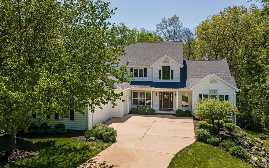 A quiet cul-de-sac oasis backing to woods, total privacy in the heart of Des Peres.  Designer choices in this stunning home, set it apart from every other home in the neighborhood.  The kitchen features a beveled porcelain tile backsplash, custom cabinetry, with High-end stainless appliances.  A large quartz-marble island in the heart of the kitchen acts as a beautiful centerpiece.  Streaming light accents the open floor-plan kitchen and hearth room with a no-maintenance deck backing to a forested ½ acre.   The main level boasts 10–12-foot ceilings with warm rich oak flooring, a massive master suite with jacuzzi tub, separate shower, and designer closets.  The upper-floor features 3 additional bedrooms/2ba and the possibility to finish and additional 280 sq ft for office, playroom, or bedroom with its own bath.  A full walk-out lower-level features Rec-room and additional br/ba and plenty of storage. 3 car garage.
Be sure to watch the virtual tour of this beautiful home! Additional Rooms: Mud Room