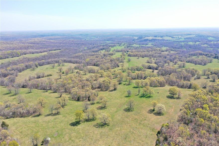 INCREDIBLE opportunity to own a fabulous and super hard to find well taken care of cattle ranch. Ranches this size in such a great area and within 2 hours of St. Louis is an opportunity not to be passed by. This ranch has been owned by the same family for many many years and has always been well taken care of. Ranches this size have incredible wildlife populations. The property is bordered on two sides by conservation ground and forest land. There is a plenty of live water as well as ponds and automatic water. Manager says you could run 150-175 cow calf pairs easily. Ranch is fenced and cross fenced. There is about 800-1000+/- of open land. Ranches such as this are becoming so rare most are split up in many smaller parts. This is again a rare opportunity for the next buyer to pass down for many generations in his own family.  Please provide proof of funds before scheduling a viewing
The ranch could also be sold in two sections 1) 762+/- acres 2) 770+/- acres. Call broker for pricing