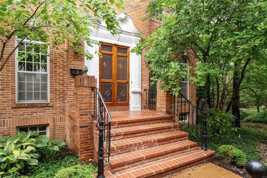 Beautiful Georgian townhouse surrounded by beautiful landscape. 10 foot high ceilings, special millwork & so much more. Spacious family room featuring built in bookcases, gas fireplace, a handsome full wet bar area. Separate dining room & living room w/ gas fireplace & bay window, Ideal for home office. Kitchen features granite counters & crisp white cabinets, gas cooktop, pantry. Access the deck, perfect for grilling, through the French doors from your breakfast room. Up the grand staircase, you will find a bonus/sitting room. Impressive master suite w/gas fireplace, massive walk-in closet w/ custom shelving & organization; separate soaking tub, standing shower, dual sink vanities. Second large bedroom w/ walk-in closet & private bath. Upper level laundry.  Walk-out lower level w/ recreation room & 3rd bedroom (now a gym)3rd full bath.  End unit w/ 2 car attached garage. Walking distance to downtown Clayton with its restaurants, boutique shopping, parks, and plenty of entertainment! Location: End Unit, Other