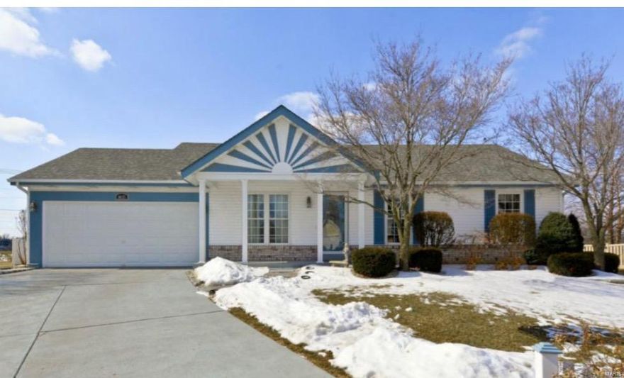 Imagine sipping your morning coffee lounged in your sunroom over looking this gorgeous yard!!  Meticulously maintained ranch situated on a quiet cul de sac lot. This 3 bedroom/2 bath, 2 car garage home is ready for you! Stunning hardwood greets you as you enter and leads through the kitchen and down the hall. The great room offers crown molding and a gas fireplace. The kitchen features custom cabinetry, granite counters and stone backsplash. Excellent location: close to shopping, restaurants, churches and Francis Howell schools. This one is a rare find and will not last long!