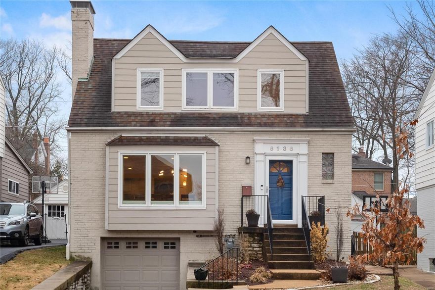 You will love the location of this sweet colonial nestled in the quiet treelined streets of Clayton Gardens. They say the kitchen is the heartbeat of the home and this well appointed kitchen does not skip a beat. Enjoy creating and entertaining with the large center island that sets the stage overlooking the dining room with an impressive quartz façade fireplace. Settle in on movie night in the family room or enjoy summer nights through the atrium door leading to a deep covered porch out back. Perfect yard for a game of catch or competitive game of cornhole. Seamless addition allows for a main floor bedroom or WFH space and on the second level a tranquil primary suite with vaulted ceiling, walk-in closet, and ensuite bath. Three additional spacious bedrooms and two full baths complete the second level. Lower level has a rec room, laundry area and garage access. Walk to shops, Clayton's culinary delights, and the beautiful Shaw Park for tennis, swim, skating or sledding. Life is good!