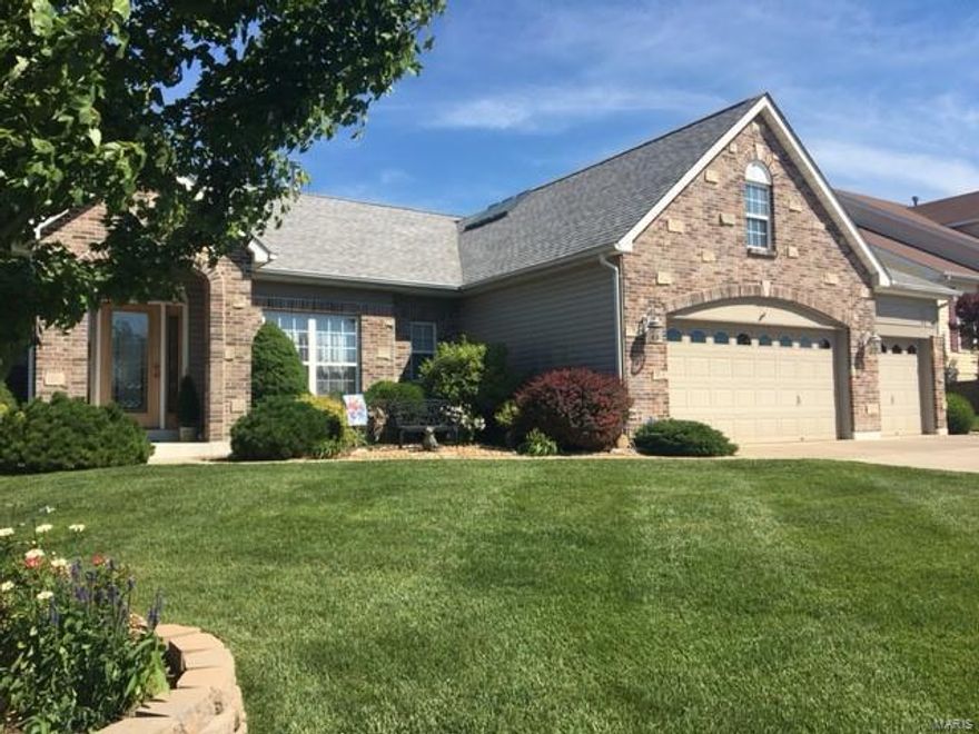 Welcome home to this gorgeous ranch in a quiet neighborhood.  Brick & stone elevation, 3 car, huge lot and a beautiful deck that you will enjoy hanging out on.  You will love the arched entry leading to this amazing home.  Vaulted ceiling, formal dining, large family room, hardwoods, breakfast space, and hearth room are just the beginning.  The kitchen boasts 42 inch cabinets, granite, stainless and a pantry.  The main floor is a split bedroom plan with the incredible master suite on one side including a bonus room, large walk-in closet, newly tiled shower, separate vanity, fireplace and jetted tub.  There are 2 other bedrooms plus a den on the main.  The lower level features a large family rec space, a bedroom, bath and tons of storage.  Close to great parks and a quaint downtown with fantastic restaurants.  $2,350 per month with $2,350 security deposit required.  Pets negotiable - no smoking.