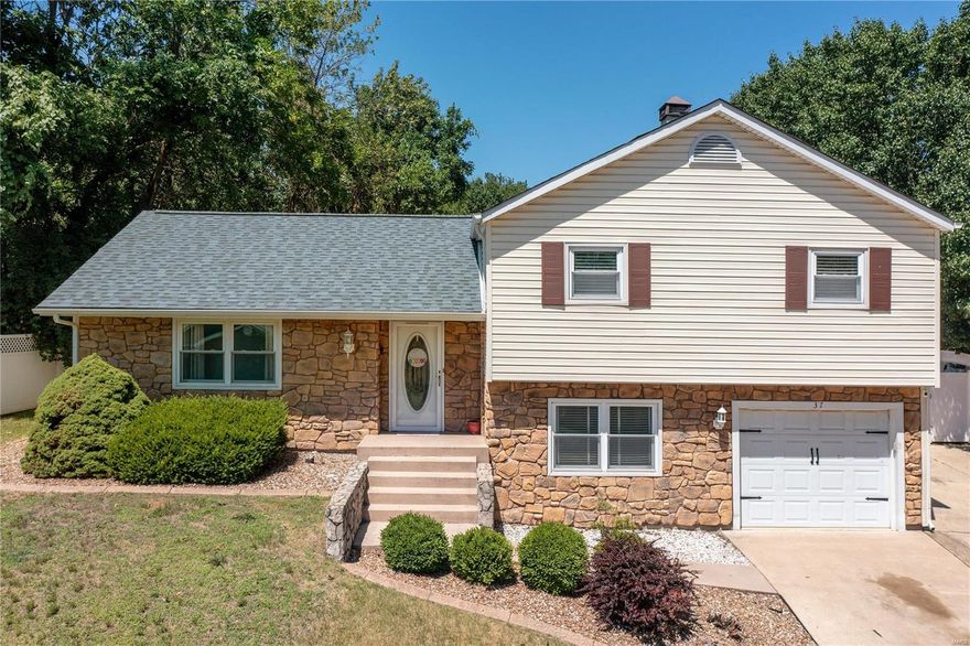 This 3 bed/2 bath multi-level home is full of updates. You are welcomed to the main floor with a wood look ceramic tile large family room. The kitchen features granite countertops, stainless steel appliances, and crown molding with the perfect office space adjacent to it. Upstairs are 3 bedrooms all with updated laminate flooring (2022) and ceiling fans. Head down to the lower level and you’ll find a cozy living area with a stone masonry/wood burning fireplace. Outside is an oversized driveway with plenty of extra parking. Fall in love with the sunroom overlooking the spacious 6ft privacy fenced backyard with an oversized patio that includes a 12 x 24 shed (2018). Other features in this home include central vac, new garbage disposal (2022),  dishwasher (2018), new roof (2020), and new sump pump (2022). Additional Rooms: Sun Room