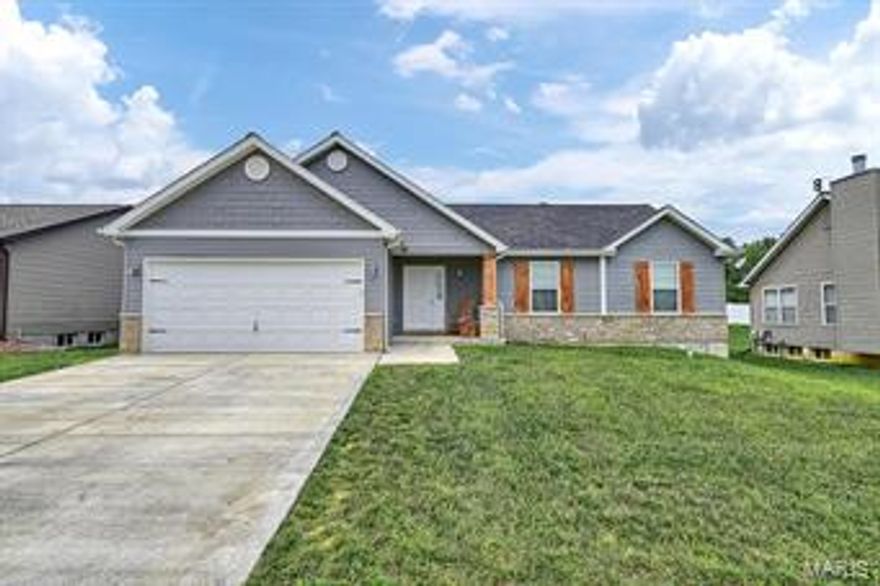 Welcome home to The Hamptons! This beautiful home is move in and entertainment ready with a welcoming open floor plan. You will love the vaulted living room and modern vinyl plank flooring! Spacious rooms are featured throughout this home that is only two years old including a finished basement with recessed lighting. The kitchen sparkles with stainless steel appliances and natural light coming in from the private patio. Your kitchen and dining area leads into the large living space. Four bedrooms(3 up & 1 in the lower level), three full baths and a total of over 2,000sq' living space  provides plenty of space for your family to live comfortably. This subdivision features sidewalks and a great community feel all while located within the Troy city limits conveniently just minutes from HWY 61 or HWY C!