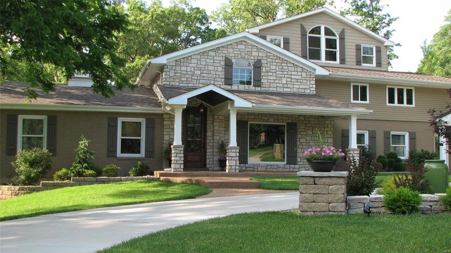 $180k BELOW WRITTEN APPRAISED VALUE! Sprawling gut renovation & new construction on 1-acre wooded lot in the heart of Sunset Hills. Top rated Lindbergh Schools. 6000+ sq ft of new living space loaded w/rustic contemporary charm & great attention to quality & detail. Features include 1st floor master bedroom, his/hers custom closets & private deck. Kitchen has natural stone floors, granite countertops, knotty alder cabinetry, commercial grade appliances, pantry/laundry, center island w/additional sink, & breakfast bar adjoining just completed hearth room w/soaring 12' wood & beamed ceiling which opens to deck. 4 morel spacious en-suite bed/baths; each w/walk-ins. Add'l 2nd fl laundry, loft, & bonus room and/or office. Finished lower level features wet bar & walks out to a pergola covered patio & additional bar for outdoor entertaining. Too many features to mention! This versatile floor plan is sure to appeal to a wide range of discriminating buyers. BE SURE TO CLICK ON VIRTUAL TOUR! Additional Rooms: Mud Room