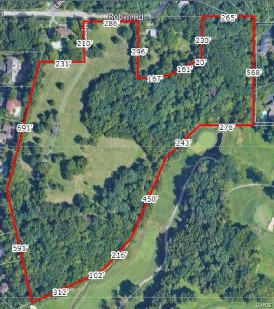 Build your dream home on this 24+/- acres located in Sunset Hills within the Lindbergh School District. It adjoins the Sunset Hills Golf Course (Hole #5). There are areas of open pasture and heavy woods/trees throughout. No sewer at site. (Same listing as MLS #20085278).