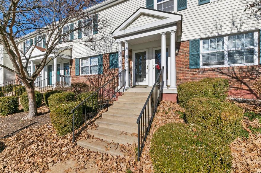 Stunning, one-of-a-kind upper-level 2 bedroom condo is one of the nicest in Brentwood Forest. 8931 Cardinal Terrace boasts an updated kitchen with 42" white shaker cabinets, a beautiful WHITE MARBLE ISLAND and marble countertops, a stainless steel sink, under cabinet lighting, subway tile backsplash, and stainless refrigerator, range, dishwasher, and microwave. New laminate flooring extends throughout the living and dining rooms and bedrooms. The spa-like bathroom is beautifully updated including Porcelain Tile Floor, Restoration Hardware style vanity and new toilet. Additional features include a nice upper-deck with green-space views, new lighting, fresh paint throughout, FULL LAUNDRY ROOM, and a one year home warranty. Seller is a licensed Missouri Real Estate Broker. Location: Upper Level