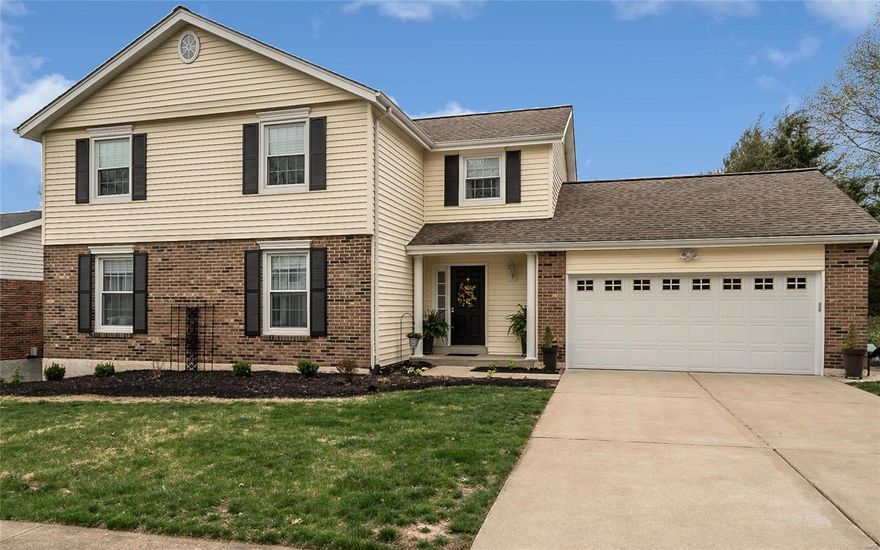 Super Stylish 4 bed 2.5 bath 2Story in Lake of the Woods Subdivision, includes Subdivision Pool!!  Rich HW Floor run throughout most of the main level complemented by, (new Jan '19), neutral colored Frieze carpeting in the rest of the home.  Enjoy the aroma of the wood burning fireplace in the cooler seasons, and in the warmer weather, a Spacious Deck, which backs to woods and is framed by charming French Doors . Kitchen and baths have been updated and include granite countertops, trough type sinks and adult height vanities in the bathrooms.  Main floor Laundry makes that chore a breeze.  Master Bedroom Suite offers a walk-in closet, sitting area and a spacious light filled bath.  Partially finished walk-out Lower Level leads to the perfect PRIVATE PATIO RETREAT, and level yard, perfect for kid’s play equipment. Special Bonus of an OVERSIZED 2 CAR GARAGE perfect for Dad’s play equipment!!