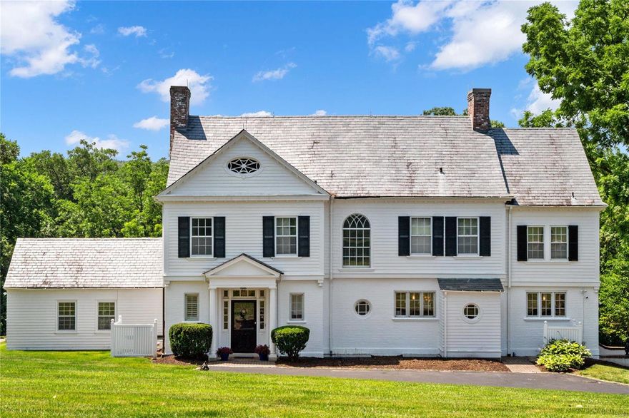 Welcome to Horse country in the beautiful Huntleigh neighborhood. This 4 acre property is surrounded by horse farms and bridle trails.  The home boasts 10 foot ceilings with 12’ French door bays that have southern sun exposure that lead your eyes to one of the most serene, stunning views in the area.  Originally designed by Gale Henderson this home is not to be missed. With a classic feel, and old time charm you will find the high ceilings and original moldings nostalgic yet to be complemented with the dark stained wooden floors and updates throughout the home for todays lifestyle.  Old school charm, a fantastic view, with acreage and updates all throughout this home is 10 Denny Lane. COOL: 14 SEER+