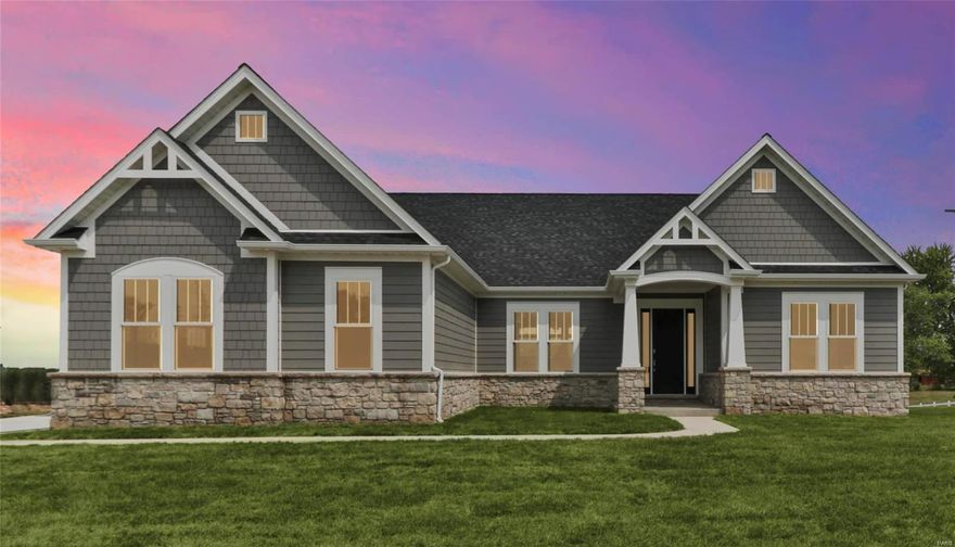 To be built Custom Ranch home.   Photos are of a previously built home with the same elevation and floor plan.