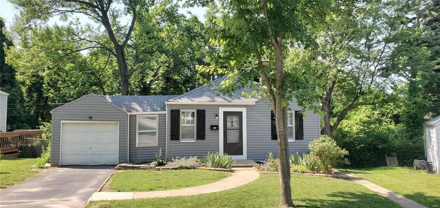 Don't miss out on this rehabbed ranch located at the end of a quiet street.  It's a perfect turnkey investment property or a place to call home.  Open the front door and prepare to be wow'd by the beautifully restored hardwood floors and millwork.  You will love the nook off of the living room, perfect for a small office or storage.  Speaking of storage, how about that spacious, dry basement? After checking out the two large bedrooms, sparkling bathroom, and newer kitchen, step outside.  Imagine relaxing on the patio in the privacy of your fenced back yard with no shortage of trees.  The washer / dryer, refrigerator, and microwave all stay with the home.  918 Disco boasts new or newer siding, electric, A/C, hot water heater, patio and kitchen PLUS we have the passing Ferguson interior and exterior occupancy inspections ready to transfer to the new home owner.  Home is being sold AS IS.