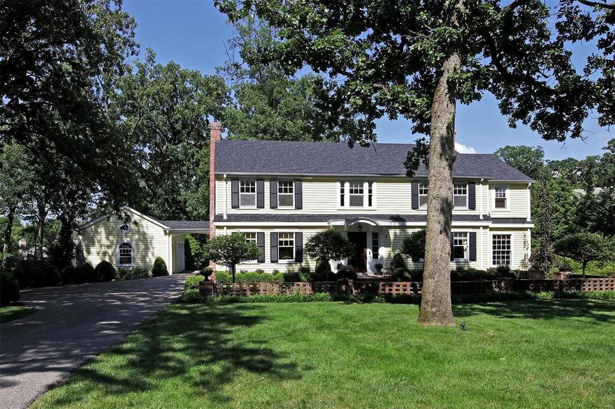 With elegant architectural detail and thoughtful design throughout the home and gardens; a secluded pool, tennis court, and "walkers' delight" from new Lay Road sidewalk to the desirable circular street as well; this beautiful property, is meant for the sophisticated, active, discerning buyer. Featuring classic brick/stone work in walls and patios; spacious and stunningly appointed rooms, built-in bookshelves, French doors, wood and granite floors; two wet bars and powder rooms. Additionally, a large bright dining room leads to spacious kitchen replete with wall of windows overlooking serene backyard; and a cozy den/office; plus a rec room and two patios - enjoy tennis, or a fire pit. Upstairs offers new luxurious Master Suite, built in cabinetry and fantastic bath with comforts of Kohler finishes and a large walk-in closet with washer/dryer. There is a second master with ensuite bath and walk-in closet; and two additional bedrooms sharing a bath. 2 car garage, 3 car parking court.