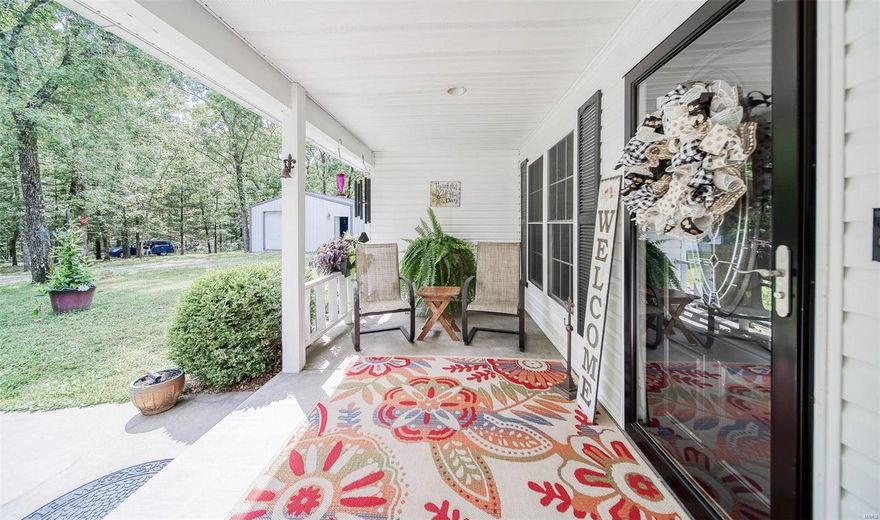 This beautiful home offers all that Missouri Living is about! 5 Secluded Ares AND Over 3,200 sq ft living space w/ outbuilding for workshop/parking! This is an efficient earth contact home being enjoyed as a 4 bed/2.5 bath retreat w/ a bright and roomy sunroom w/ pellet stove and a walkout covered patio. The outbuilding has concrete floor w/ electric and the utility shed measures 12x16. If you commute for work, your be 2 miles from I-44 exit. Don't miss seeing this one before it's gone! Additional Rooms: Sun Room