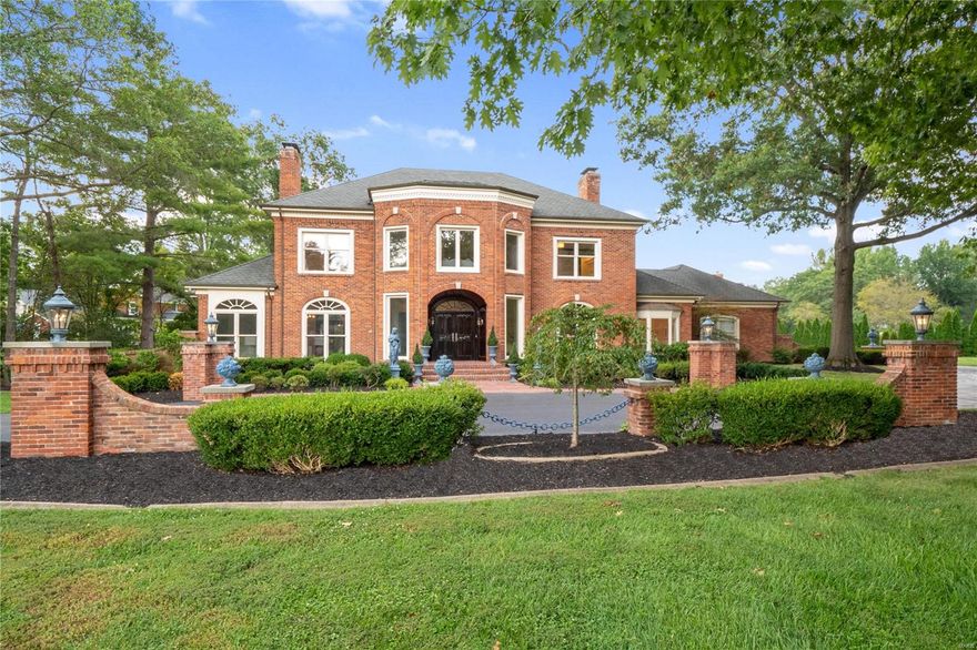 Sophisticated elegance greets you at this stunning all brick Higginbotham-built home w/h its craftsmanship, millwork, & architectural details in every room. 2 story reception foyer & entertaining areas for formal or intimate gatherings blends classic design w/ today’s modern amenities. Updated gourmet kitchen w/ new high-end appliances, custom pantry & panoramic window, stunning renovated owner’s suite w/ beautiful walk-in closet & luxurious ensuite to the elevator from the lower level to the 2nd floor living quarters makes this an ideal home. The spectacular hand carved mantel fireplace in the family room leads to a private outdoor oasis with brick terrace, in-ground pool & new lush well maintained landscape. The separate well appointed pool house with its own heating and cooling, updated appliances & custom cabinetry in a full kitchen could easily serve as additional space for entertaining or as the private guest quarters. Home sits across the street from Bellerive Country Club.