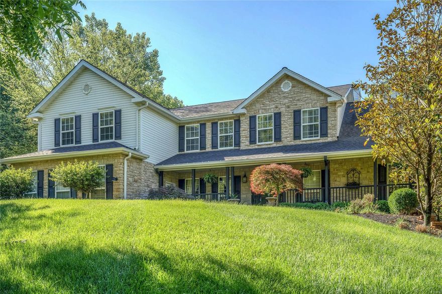 Beautiful private home built for entertaining friends and family! This home has just under 8000 sq ft of living space on a 3 acre lot that is nestled on a private drive in the heart of Rockwood Schools. The kitchen is a chef’s delight with top of the line appliances, custom cabinetry, massive center island, granite counter tops and Wolf appliances. Luxurious master suite on main level with private balcony and fireplace. Enjoy the extremely private backyard under the covered patio with outdoor kitchen and overlook the pool. The walk out finished basement allows for all year round entertaining with a large bar, fireplace, game room and bedroom. Relax in the hot tub next to the outdoor fireplace. 3 car attached garage plus a carriage and pool house. Enjoy 2 laundry rooms, 5 fireplaces, beautifully kept hardwoods throughout, custom closets, the details are well thought out to create wonderful family memories. This home is accessible for everyone with ADA doors,built in ramps and elevator! Some Accessible Features