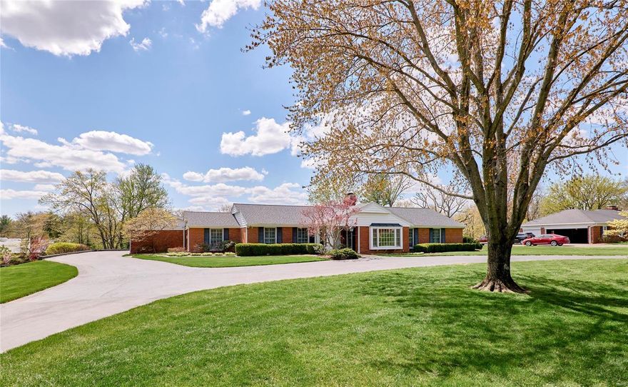SHOWINGS START FRIDAY 4/14 AT OPEN HOUSE FROM 11AM-2PM! This sprawling ranch which sits on a .999 acre featuring a 4 car garage and wide circle drive is easy to fall in love with! Tax records do not include the sundrenched rear four seasons room which is 580 sq ft. and temperature controlled with a mini-split. 3 main bedrooms and 2 on the lower level. The first floor is complete with job-finished hardwood flooring, vaulted family with beam, bright kitchen with double ovens, warming drawer, gas range and gorgeous tiled counters, large rear office with bay window off the primary bedroom (could make a great closet), extensive finish in lower level. The exterior is full brick with some vinyl, Upgraded copper embedded hail-resistant roof, oversized gutters and enclosed soffits, two spacious stamped concrete patios and a sprinkler system. The lot is level with a gentle rear slope and beautiful grounds with numerous gardens filled with perennials. Owners have taken such pride for 35 years!! Additional Rooms: Sun Room