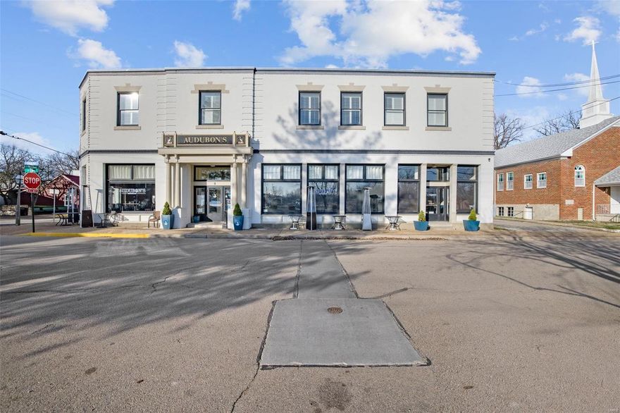 This historic restaurant, bar and hotel- Audubon's, built in 1903, its located in the newly designated, Ste Genevieve National Historic Park. A turnkey opportunity in the center of the downtown business/historic district, enjoy multiple streams of revenue from this high end restaurant, upscale bar, boutique 7 room hotel, basement speakeasy/event area, and newly added outdoor biergarten and music stage area. Oversized paved parking lot and overflow gravel lot is included in price. All equipment/furnishings/inv for entire facility are included. Complete remodel/upgrade in 2014 on main/basement level, hotel, including all rooms, completely remodeled in 2018. Building/roof in great condition. Owners are retiring, currently only open 6 days/wk. Full staffed. Owners will consider transition period. Name/branding assumable. Business can also continue to earn TIF credits. Great business opportunity on a hugely popular tourist path with immediate occupancy and cashflow. Call for private appt. Location: City, Corner Location, Downtown, High Traffic, Other