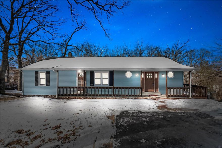 Location! Location! Location! Come check out this cute ranch house in the heart of Festus. This home is already Zoned B-1 which can be used for commercial or stay as your residence or both. This home boasts a huge great room with lots of natural light, an eat in kitchen with wood cabinets, Stainless steel appliances,  and new flooring. This home has a walk out basement that sits on just over 3/4 of an acre and backs to woods. You will also find a 21ftx26ft unfinished room in basement with a separate entrance great for your business or a his and hers man cave or craft room. This home wont last long.