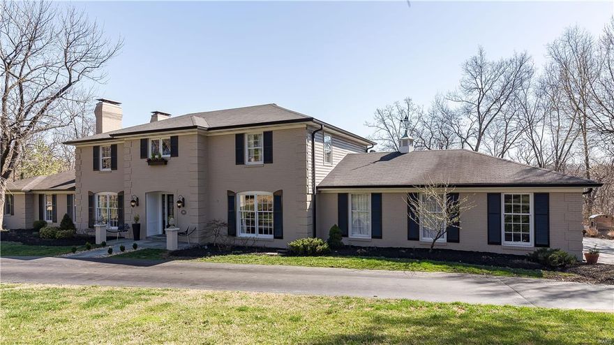 A rare find, this stunning, completely rehabbed home in the sought after Sugar Creek Valley boast 5+ bdrms, 6 baths and sits high atop its private .9 acre lot in Kirkwood schools.  You'll love the open kitchen-hearth room with custom cabinets, marble counters, 2 ovens, 2 dishwashers, breakfast area and a large center island with seating for 6. In the hearth room, floor to ceiling window,gas fireplace and sliding door to the gorgeous deck and gazebo. The main floor master with wood floors has a custom designed large walk in closet that walks into the beautiful, light and bright master bath featuring a large walk in steam shower, separate air jet tub, makeup area and private water closet. On the 2nd floor, 5 Bedrooms all with large closets and wood floors. The lower lever walks out to an expansive park-like yard and is a terrific gathering space, perfect for entertaining, with a rec room, updated kitchenette, wine room, ping pong room, game room, fitness room/bedroom and full bath. Additional Rooms: Mud Room