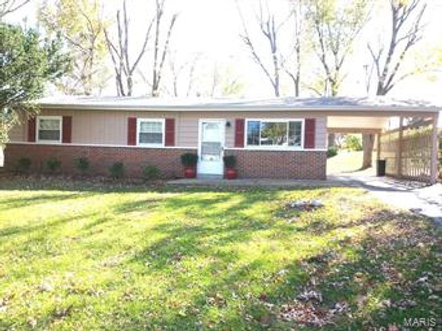 This excellently priced and newly updated house is move-in ready, comes with ALL appliances including a washer and dryer, includes a Buyer Home Warranty, and is perfect for first-time home owners or buyers wanting to save on utilities by not having to heat or cool a basement.

House features new kitchen cabinets, counter tops, gutters, paint, modern lighting, newer appliances, and the driveway was professionally re-sealed last week.  Close to the main thoroughfare and easily accessible, the house features large bedrooms, beautiful flooring, breakfast bar, window coverings, gorgeous pedestal sink, coat closet, covered parking with additional off-street parking, large level yard, utility shed, two patios, ample shade from mature trees, and a beautiful flower garden.

Come, see everything this house has to offer conveniently located in the heart of Ballwin just minutes from Manchester Road. Some Accessible Features