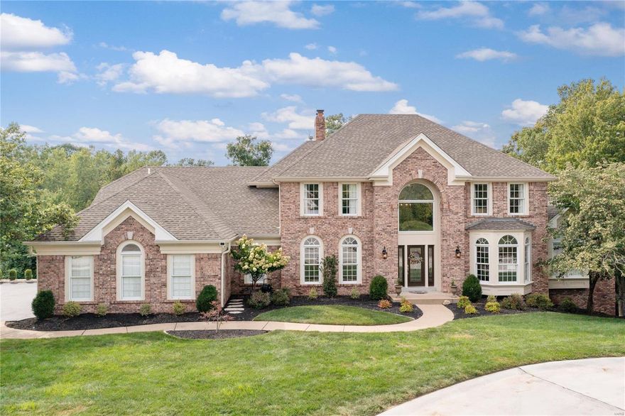 SHOWINGS BEGIN FRIDAY 8/25. Missed out on other homes? This Completely updated turnkey 1.5 story home in Wildhorse Village situated on a cul-de-sac backing to woods is worth the wait! One of the best you'll find!!! ARCHITECTURAL DETAILS ABOUND in this immaculate Hardesty-built home.  Fully renovated in 2018, this home compares with new construction, yet resides in an established neighborhood with mature trees. ALL bathrooms have granite, tile, new lighting, plumbing fixtures. HUGE custom-tiled primary suite shower! Current owners have added many exterior updates including new composite deck with aluminum railings, tumbled paver retaining walls and patio with gas fire pit, level area for trampoline, playground, yard games. Newly extended and resurfaced driveway/retaining wall just completed this week! Hurry! This home is even more GORGEOUS in person! Neighborhood Pool, tennis, excellent Rockwood Schools...Chesterfield Elementary just outside the neighborhood entrance.